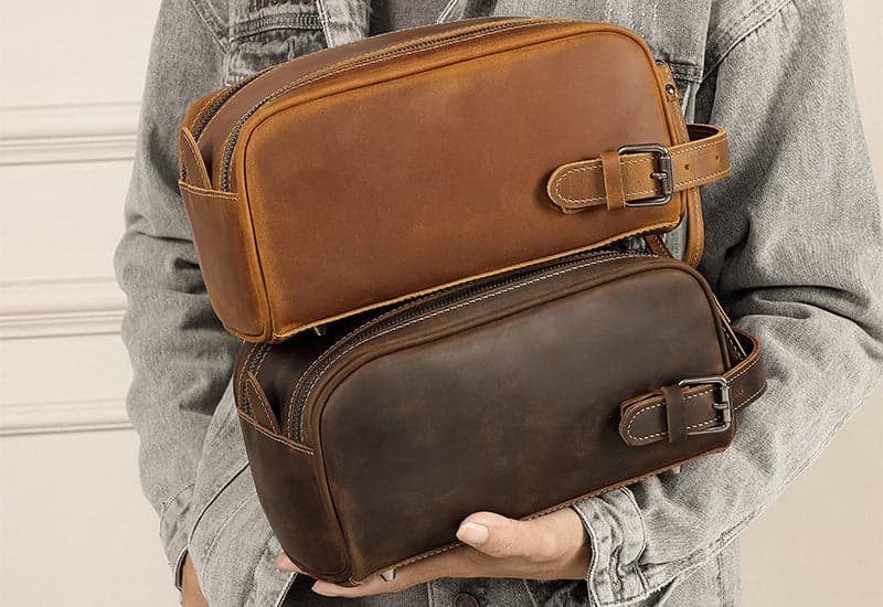 The Elvionox™ ProX 2L Leather Toiletry Bag, photo 6