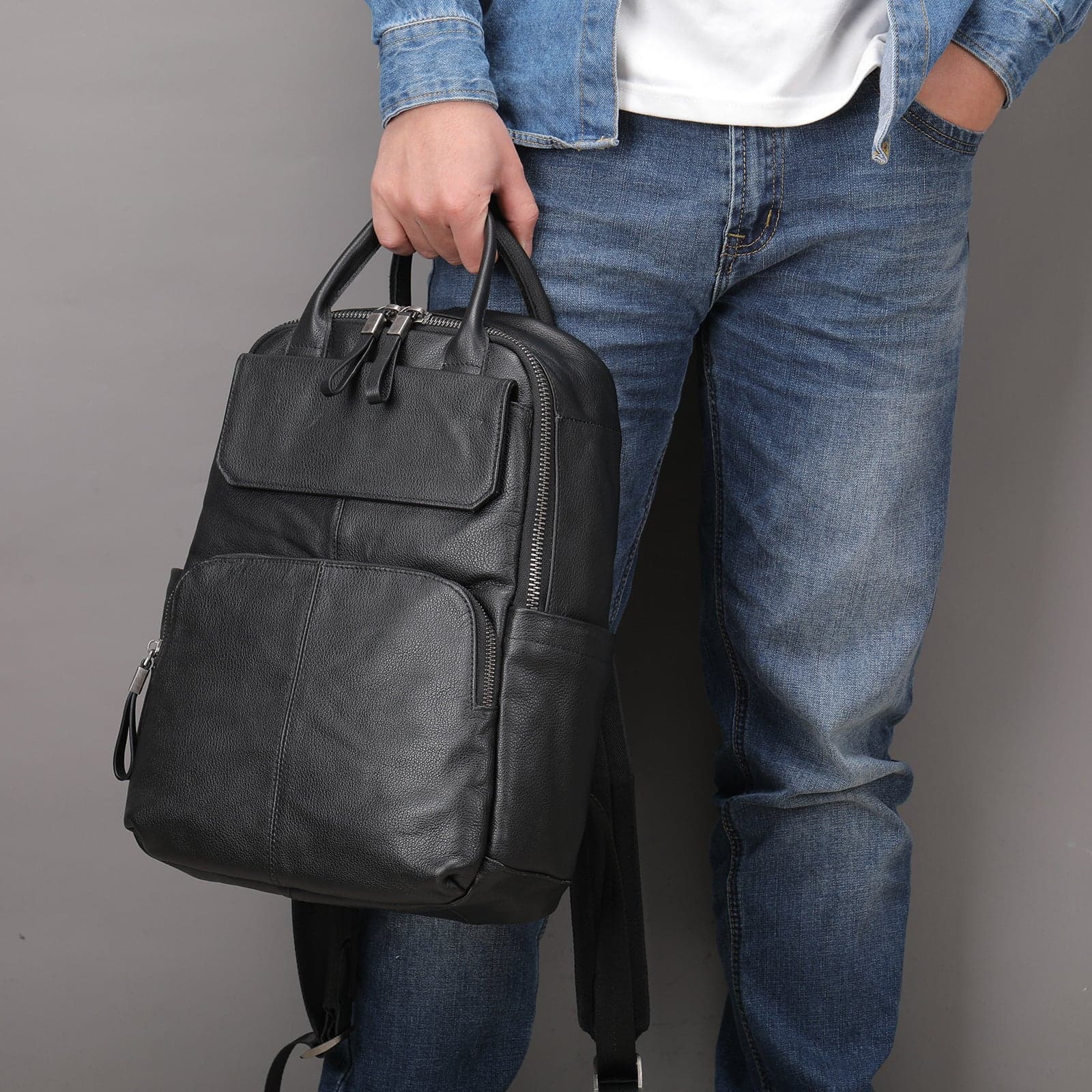 Cruiser Fusion 14" Genuine Leather Laptop Backpack, photo 3