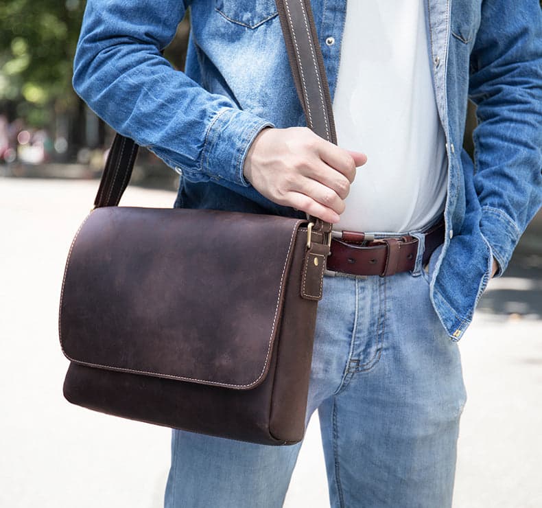 Gyroflux™ Xtreme Crazy Horse Leather Shoulder Bag, photo 11