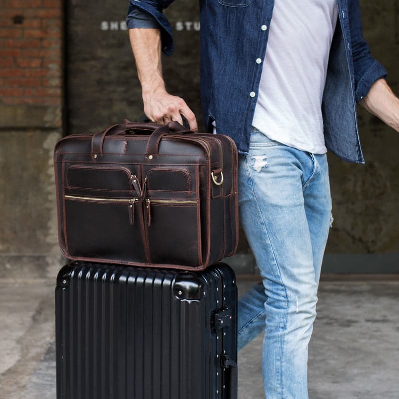 The Hamster Pro 20L Genuine Leather Laptop Briefcase, 17", photo 2