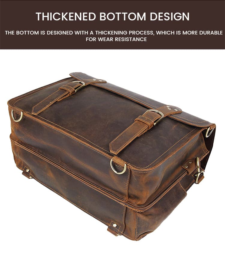 The Sunset Xtreme 35L Genuine Leather Laptop Briefcase, photo 6