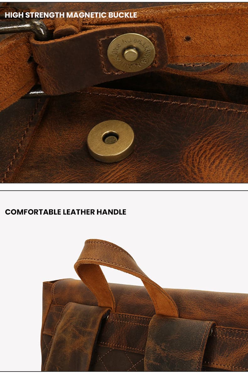 Superchargd Prime Crazy Horse Leather Laptop Backpack, photo 3
