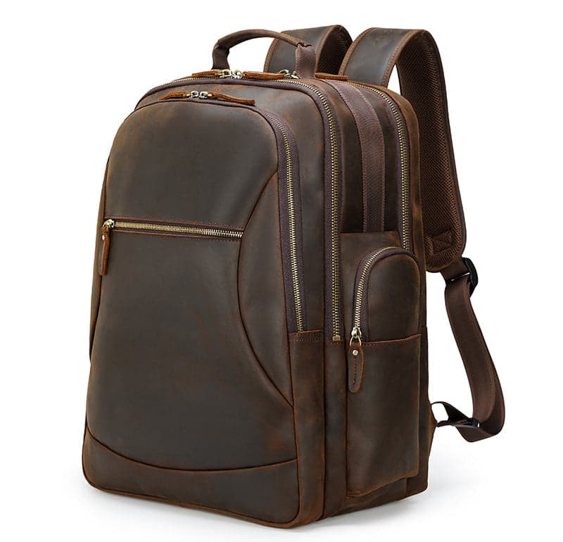 The Anchovie Pro 40L Genuine Leather Laptop Backpack, 17"
