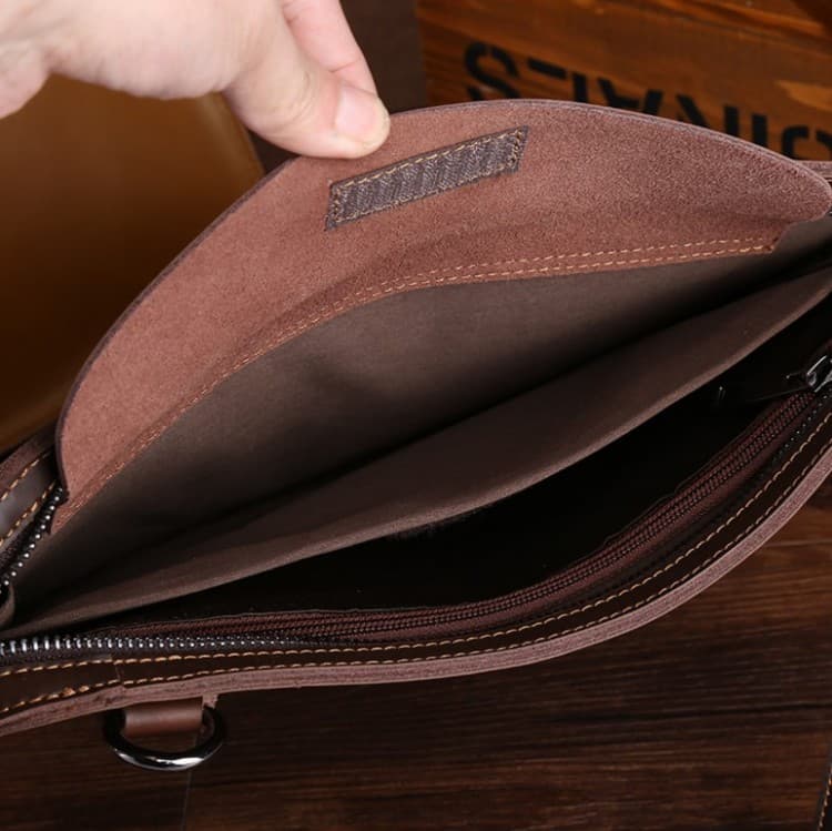 Apens 14" Genuine Leather Laptop Envelope Sleeve, photo 15