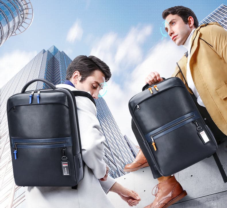 Richard Elite Leather Laptop Backpack with USB Port, photo 13