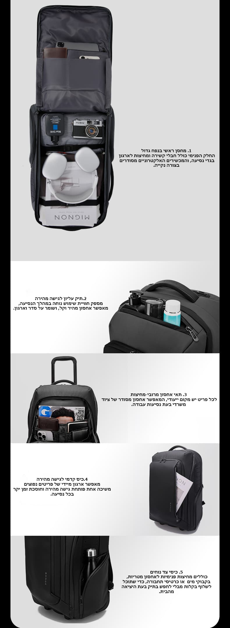 The Nexorian™ Supreme 50L Wheeled Travel Backpack, photo 9