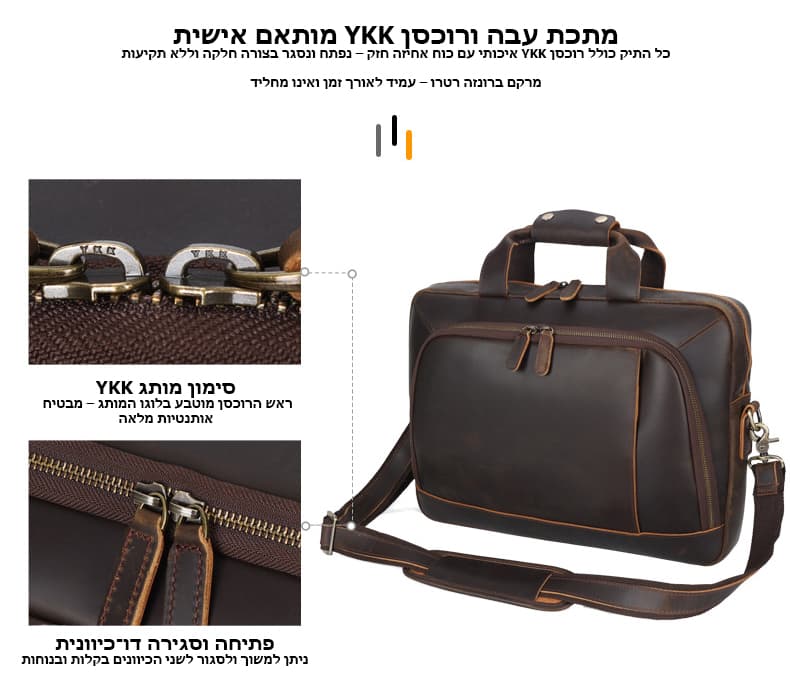 Cylorian Prestige 16" Genuine Leather Business Bag, photo 6