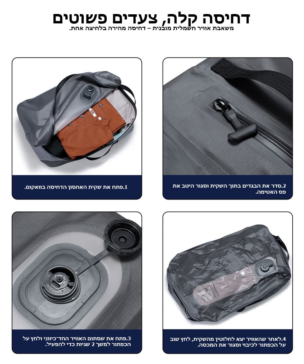 Ulvonis 25L Compression Organizer with Built-In Vacuum Pump, photo 2