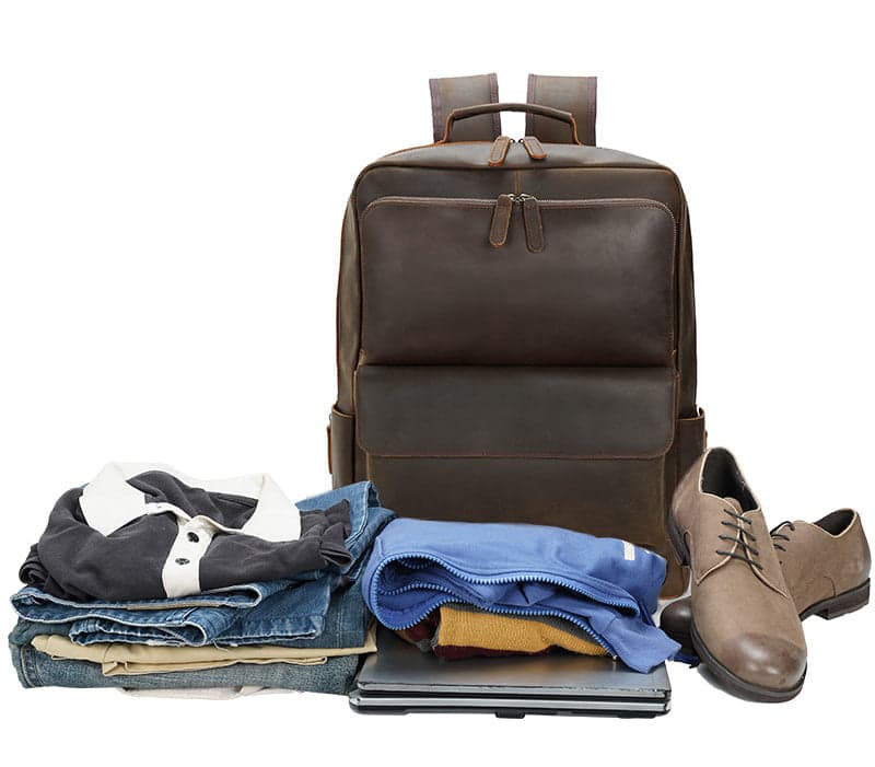 NomadTrak Platinum 34L Genuine Leather Laptop Backpack, photo 16