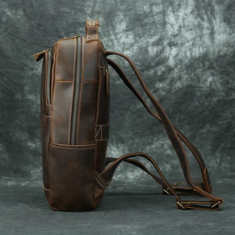 JourneyLite Prestige Crazy Horse Leather Laptop Backpack, photo 8