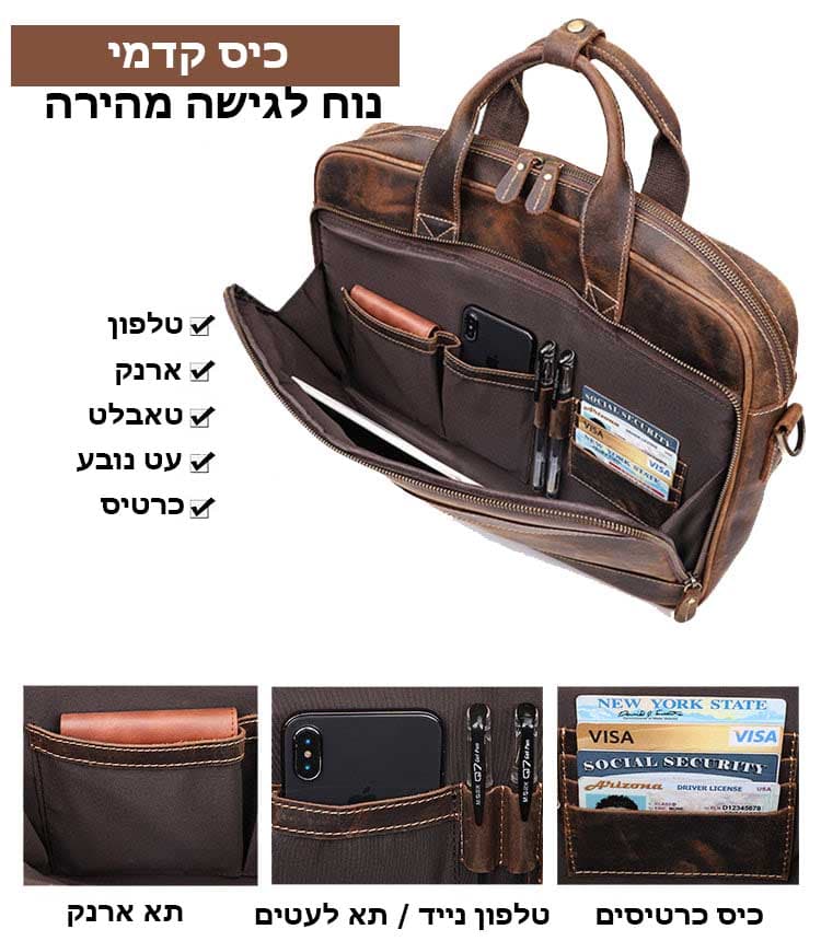 Valley Max 10L Genuine Leather Laptop Briefcase, photo 3