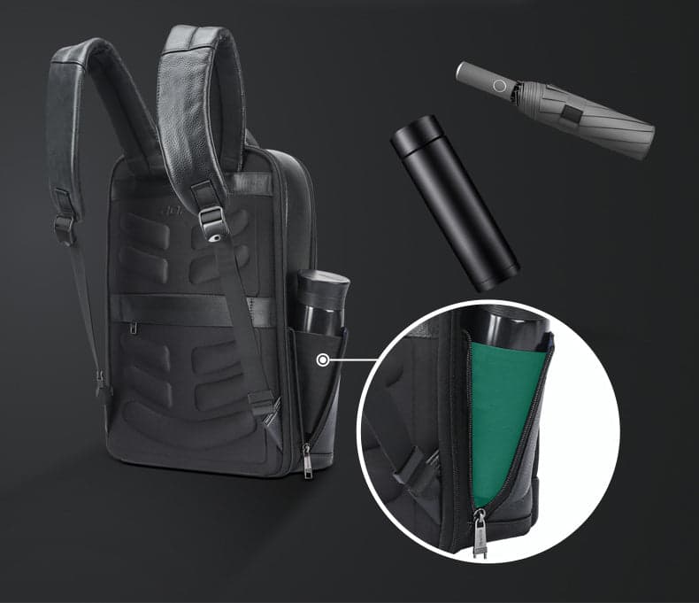 Richard Elite Leather Laptop Backpack with USB Port, photo 10
