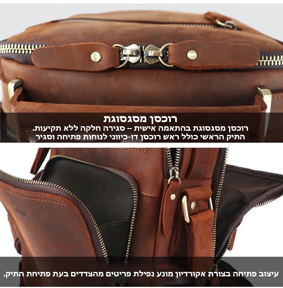 Cop™ Pro Genuine Leather Crossbody Bag for 9.7" iPad, photo 2