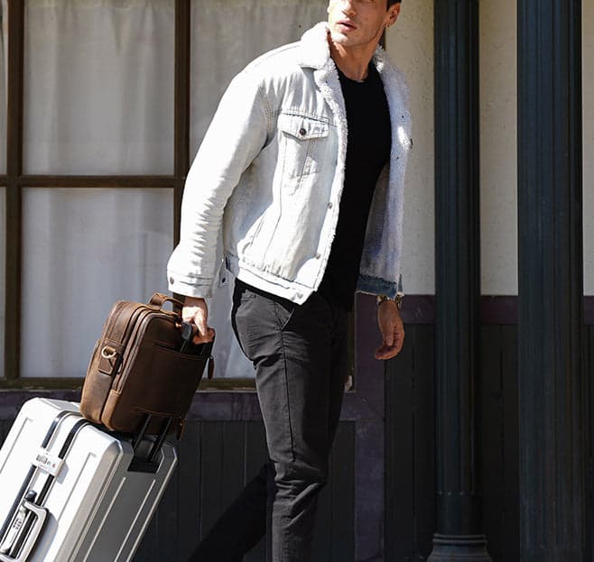 The Great Platinum 20L Genuine Leather Laptop Briefcase, 16", photo 15