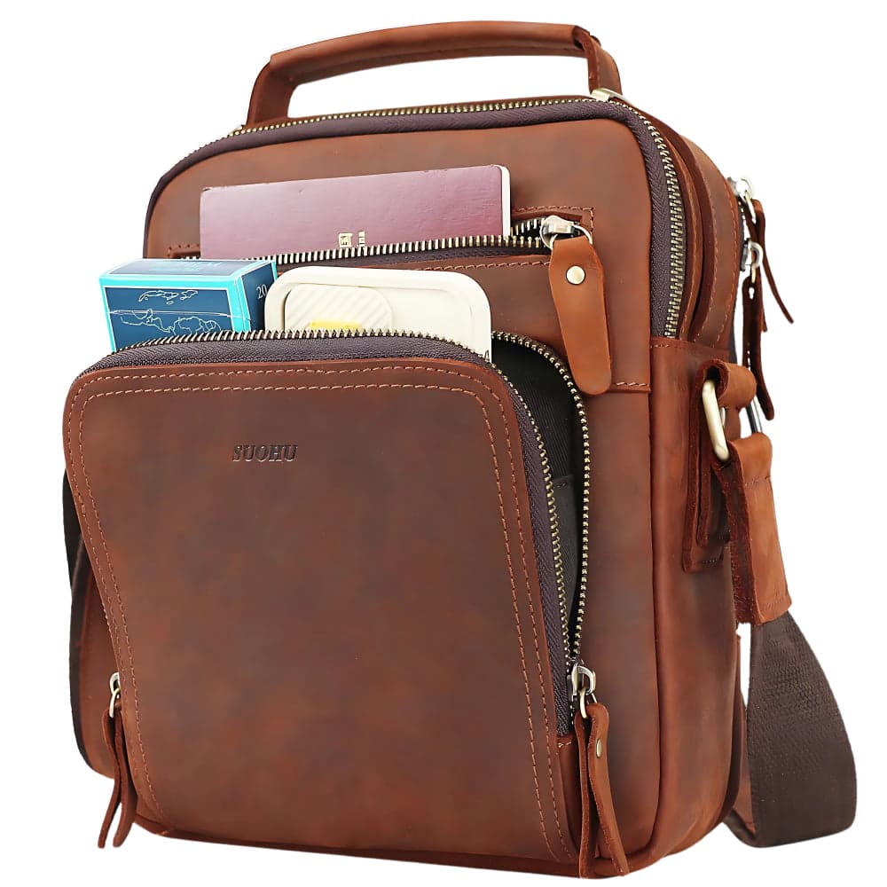 Cop™ Pro Genuine Leather Crossbody Bag for 9.7" iPad, photo 16