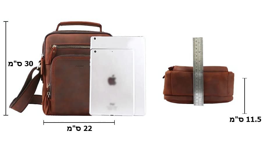 Cop™ Pro Genuine Leather Crossbody Bag for 9.7" iPad, photo 10