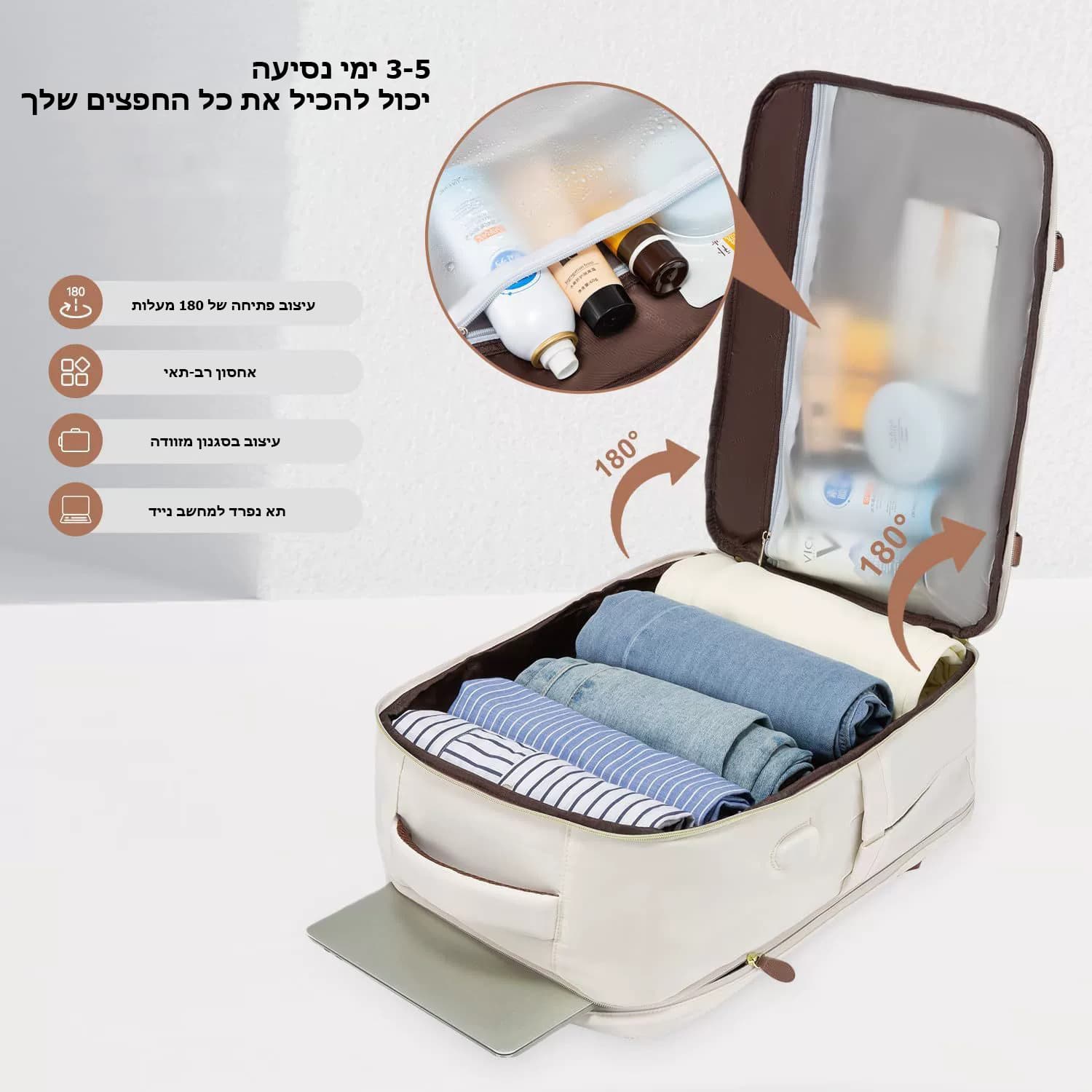 Rylosโข Prime 35L Laptop Backpack with 4 Packing Cubes, photo 7