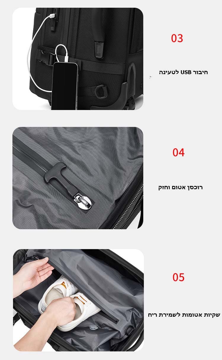 Nexa™ Turbo 20" Rolling Backpack with Vacuum Compression, 55L, photo 11