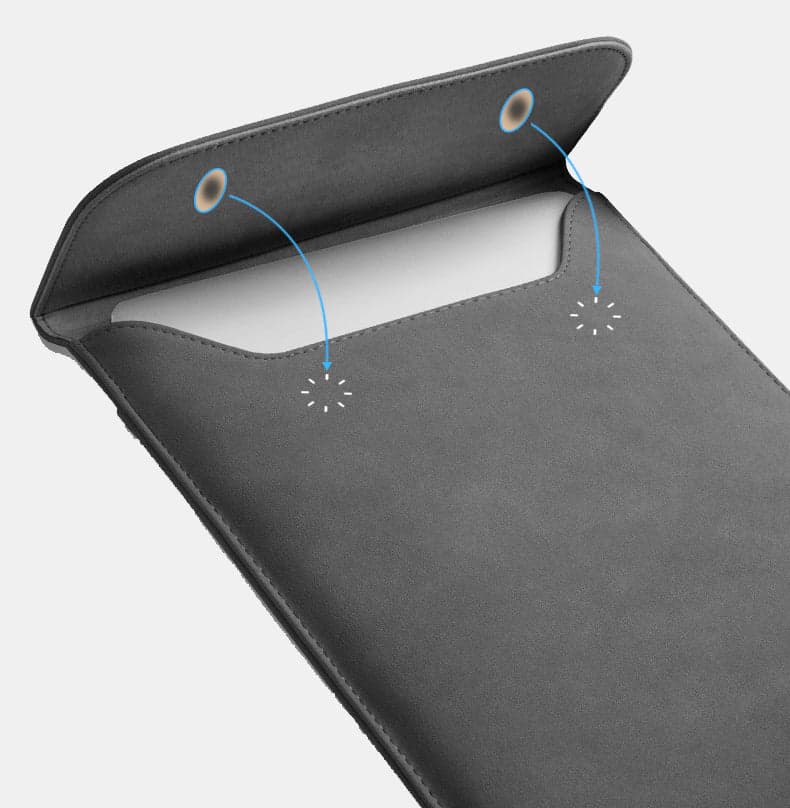 The Bracket Velvet Microfiber Laptop Sleeve with Magnetic Closure, photo 3