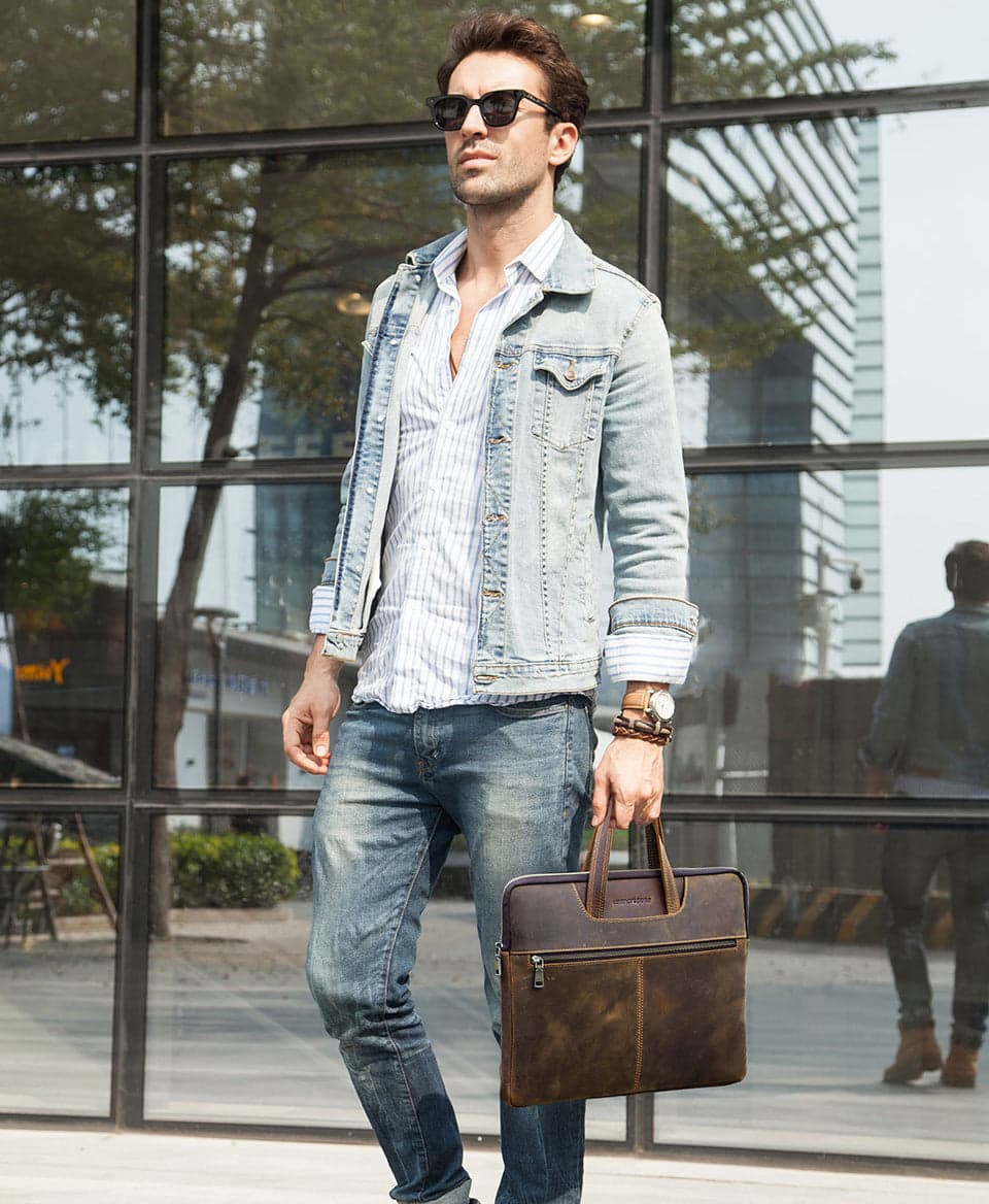 Vanillaโข Genuine Leather Laptop Briefcase, photo 11