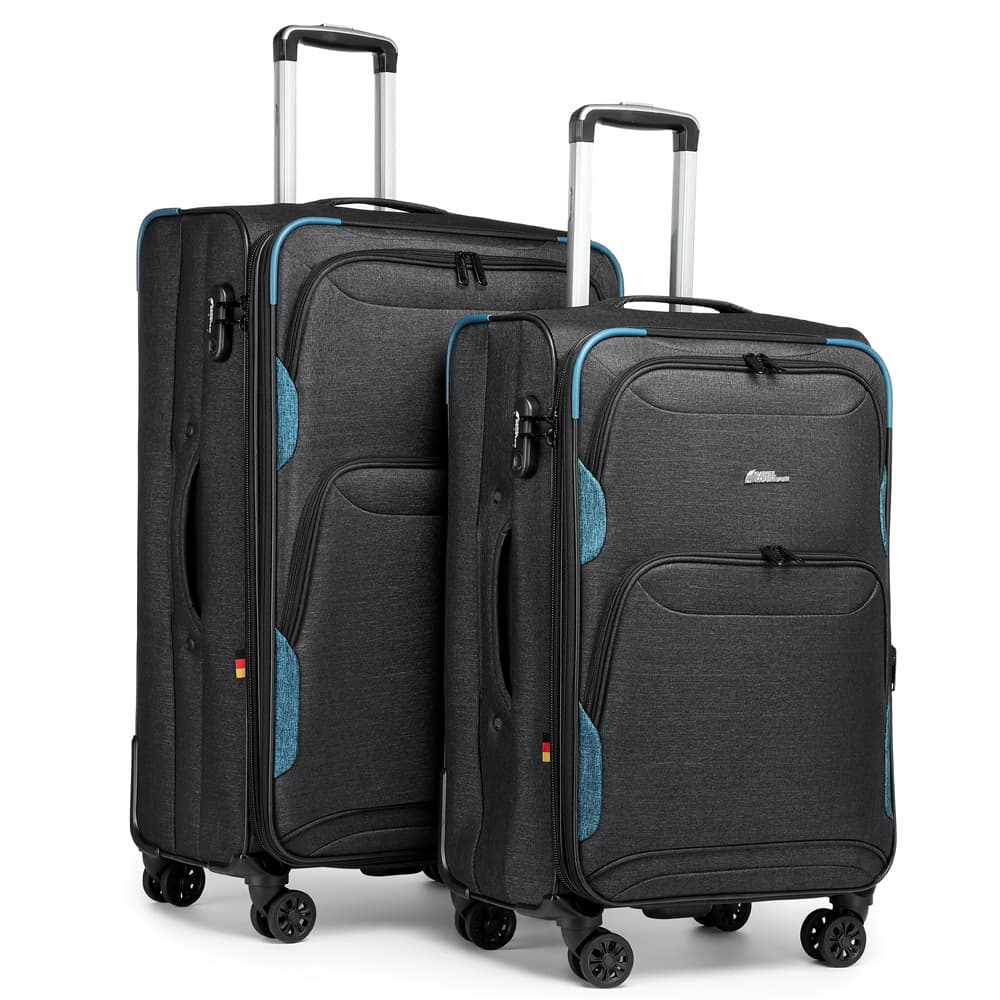 Camel Mountain Platinium 24 and 28 inch Expandable Softshell Suitcase Set