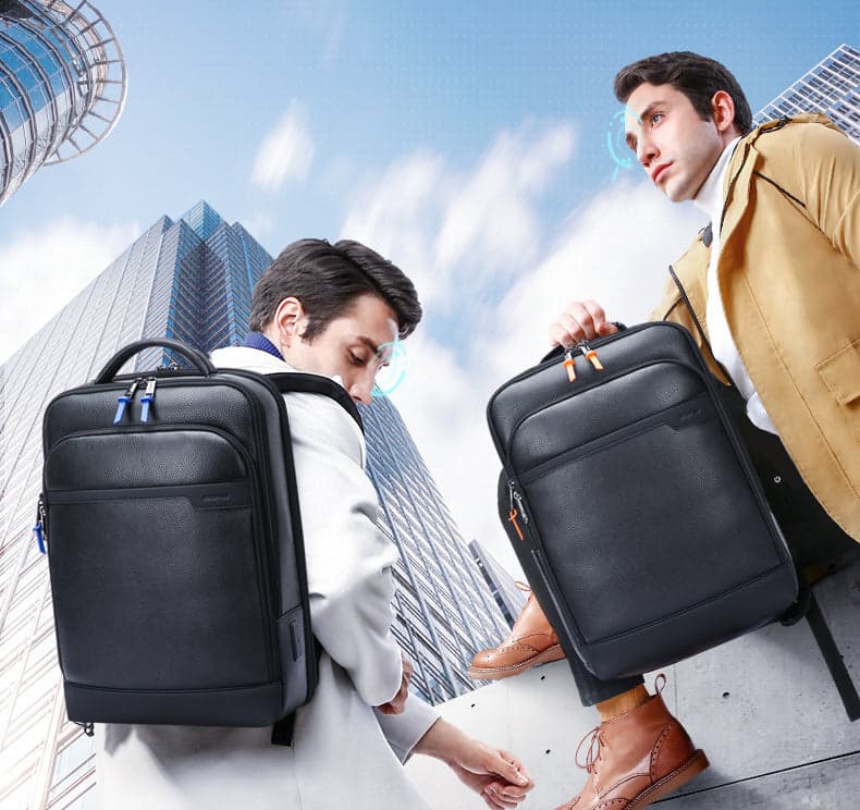 The Avengers™ Pro Leather Laptop Backpack with USB Port, photo 11