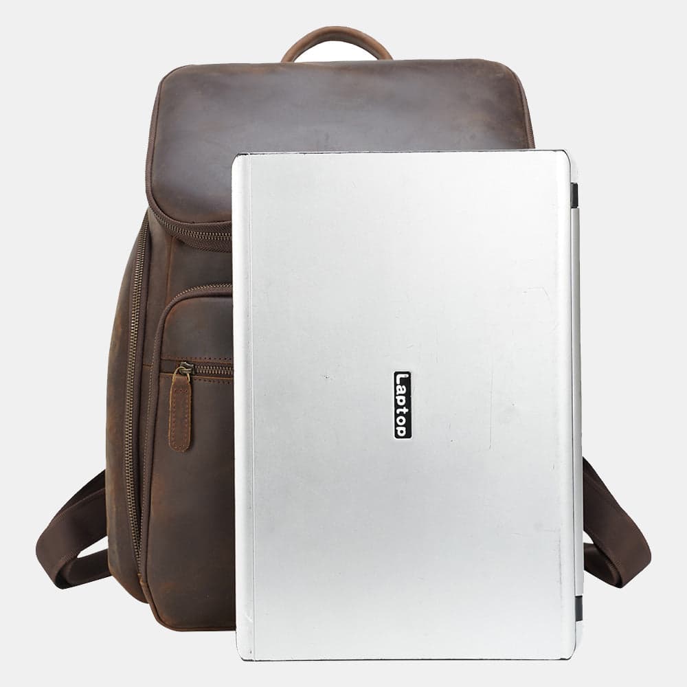 The Dark™ VXR Genuine Leather Anti-Theft Laptop Backpack, photo 6
