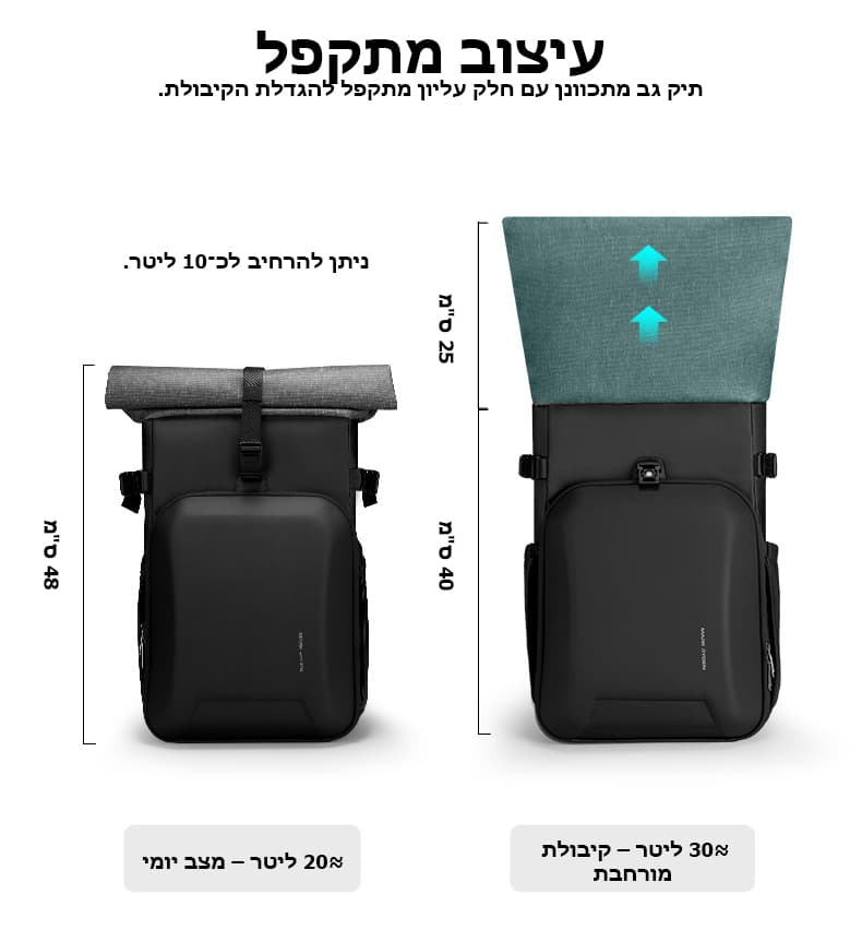 Veraxil Luxe Expandable Roll-Top Camera and Laptop Backpack, photo 5