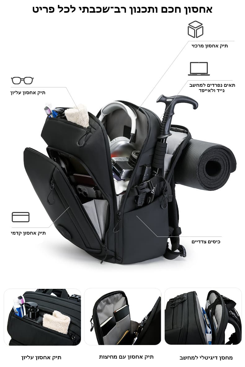 Axonir Elite 35L Laptop Backpack in 900D Fabric, photo 8