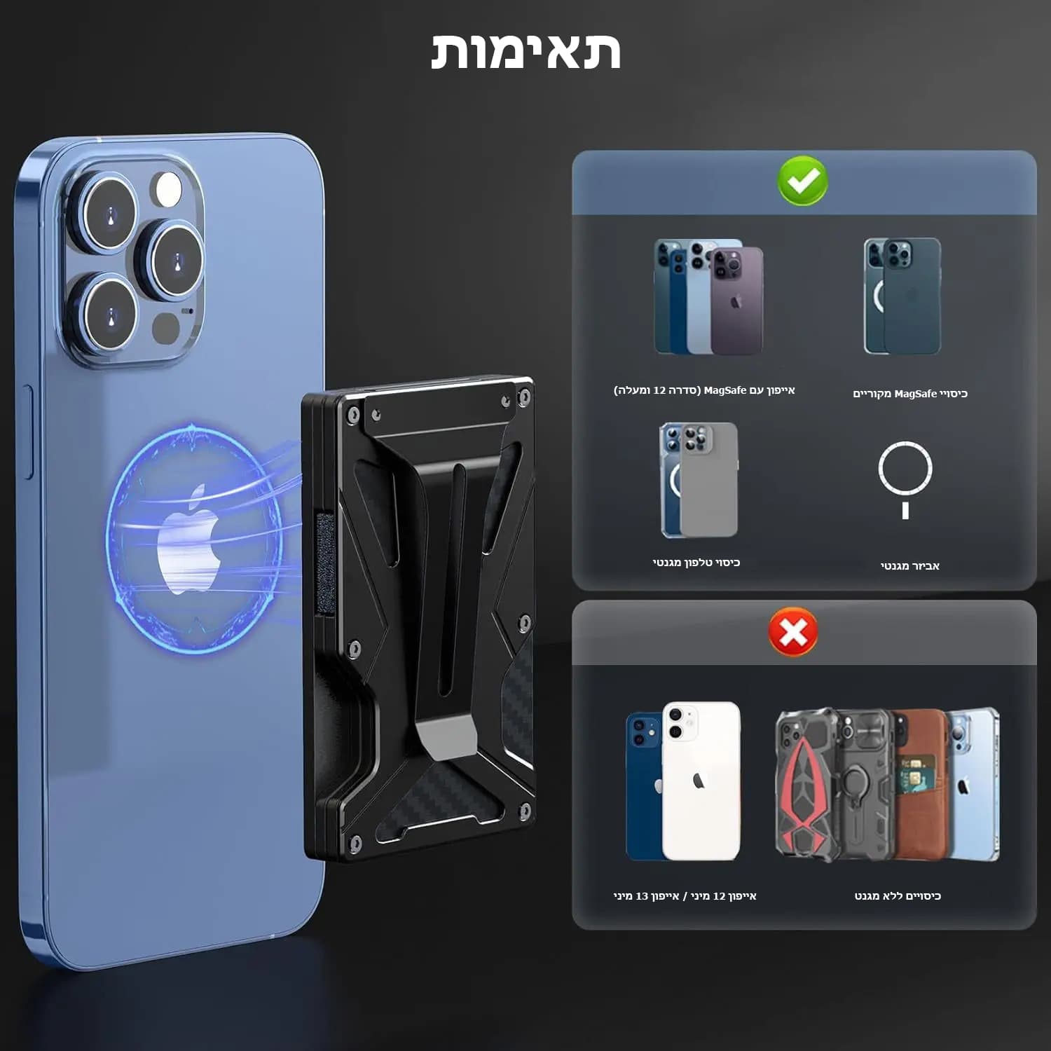 Zayliron™ ProX Slim Magnetic Metal Wallet, photo 8
