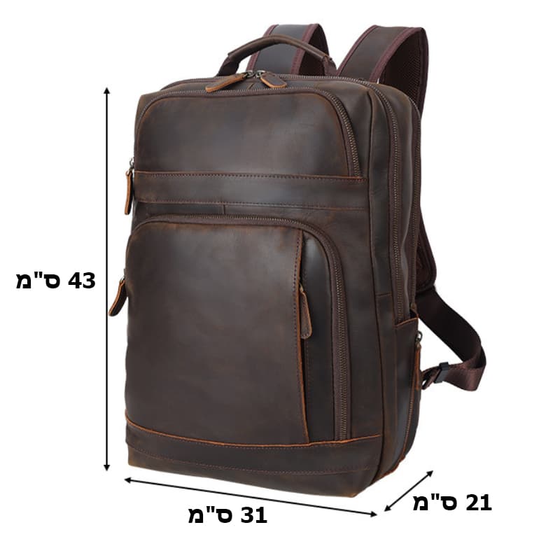 Ultrynox Exclusive 35L Genuine Leather Laptop Backpack, photo 2