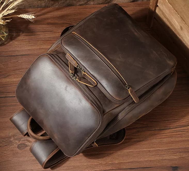 The Dark™ VXR Genuine Leather Anti-Theft Laptop Backpack, photo 8