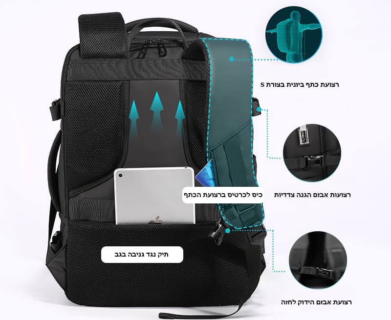 Novyra Quantum 30L Laptop Backpack with USB Port, photo 5
