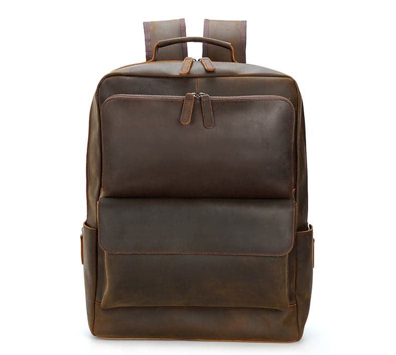 NomadTrak Platinum 34L Genuine Leather Laptop Backpack