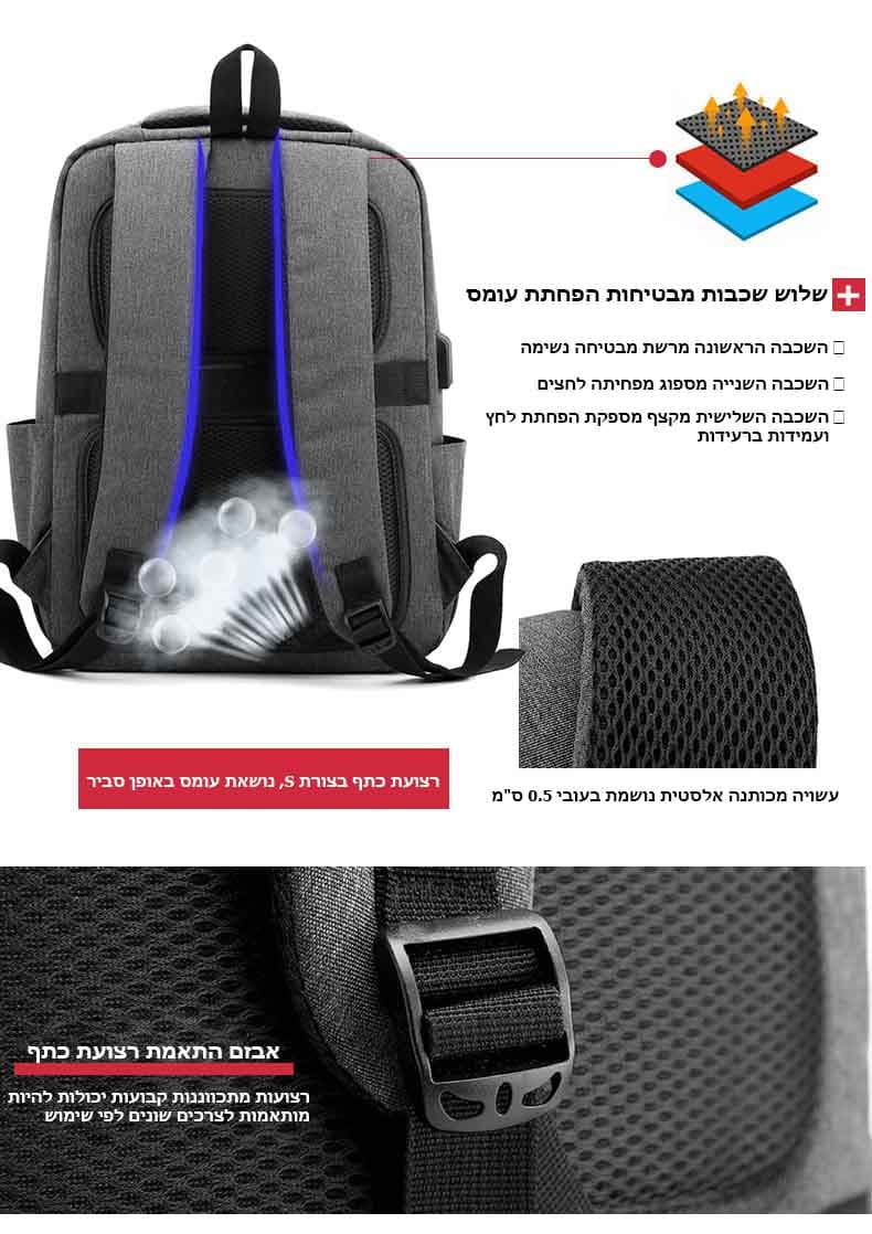 Arden™ Pro 18L Laptop Backpack with USB Port, photo 7