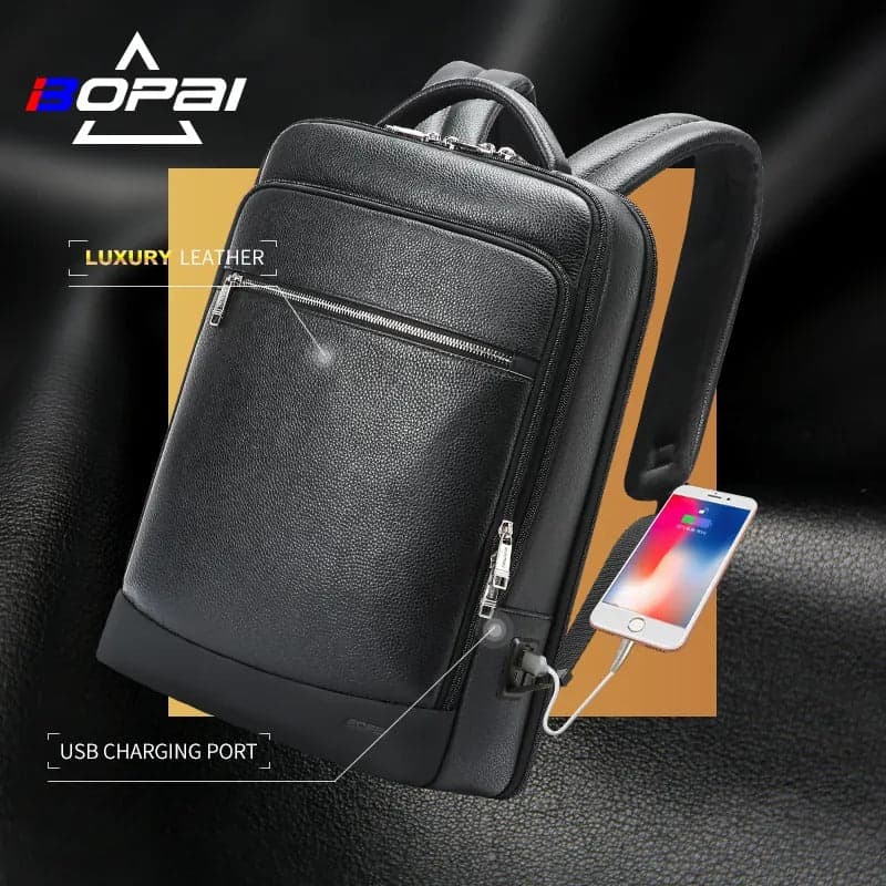 Hilot 25L Genuine Leather Laptop Backpack, photo 7