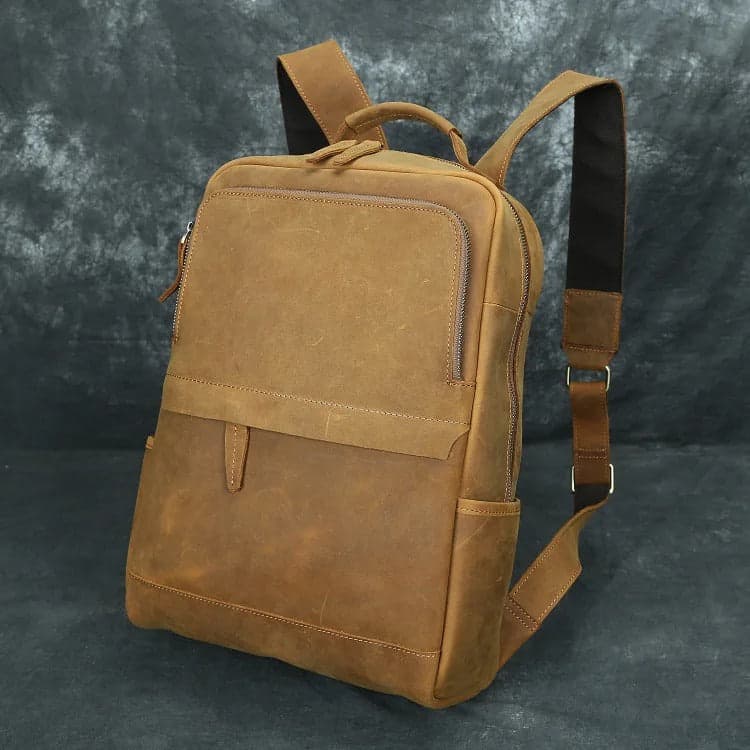 JourneyLite Prestige Crazy Horse Leather Laptop Backpack, photo 5
