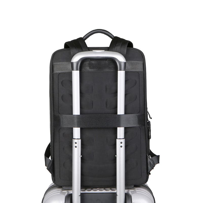TrailPulseX Platinum 17L Expandable Genuine Leather Laptop Backpack, photo 11