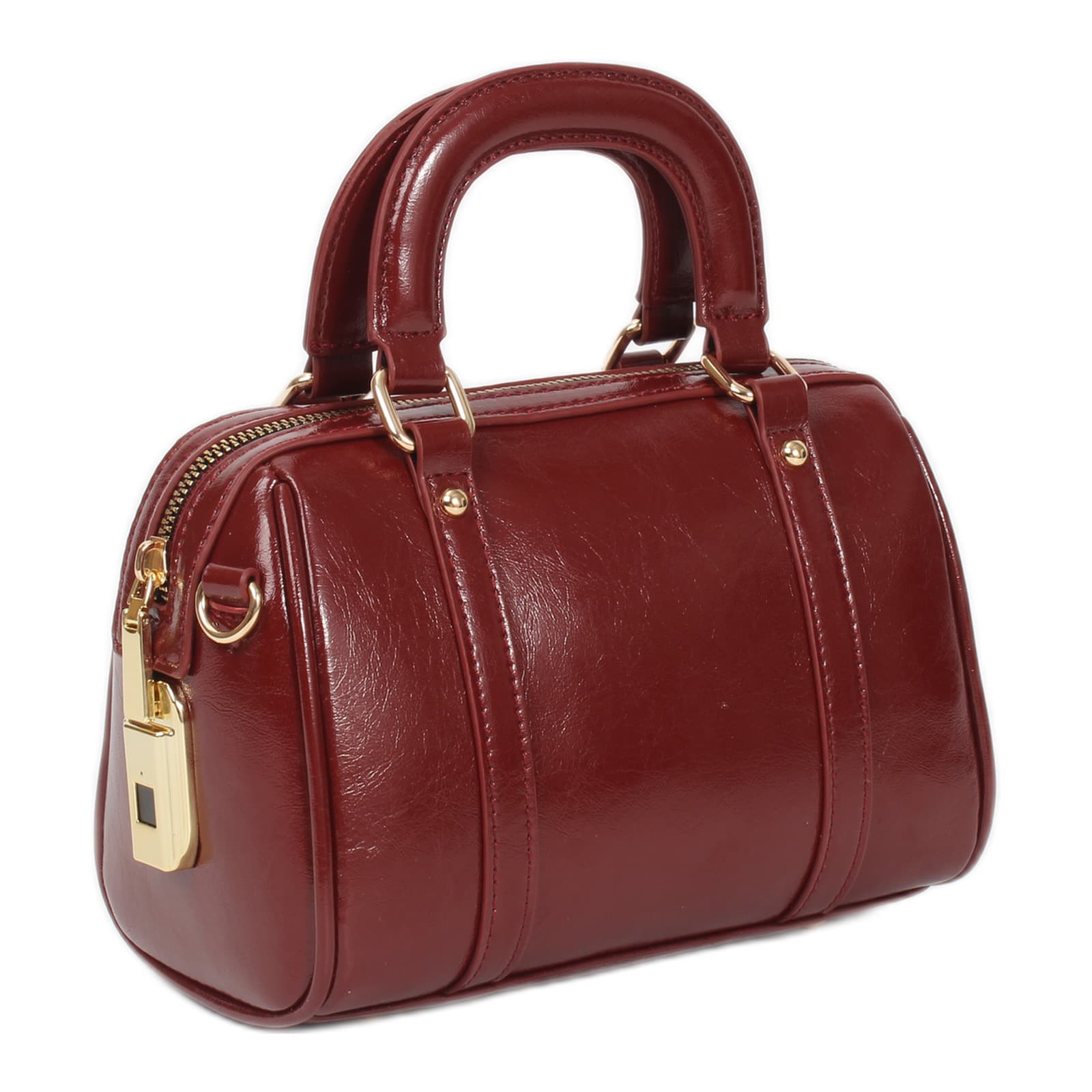 Gstaad Women's PU Leather Fingerprint Lock Handbag