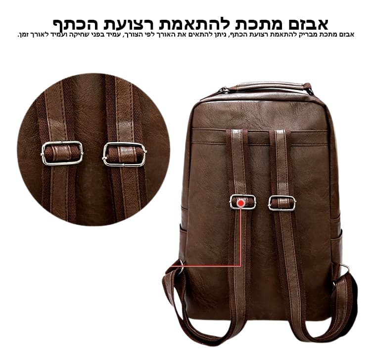 Promis™ Lux PU Leather Laptop Backpack, photo 11