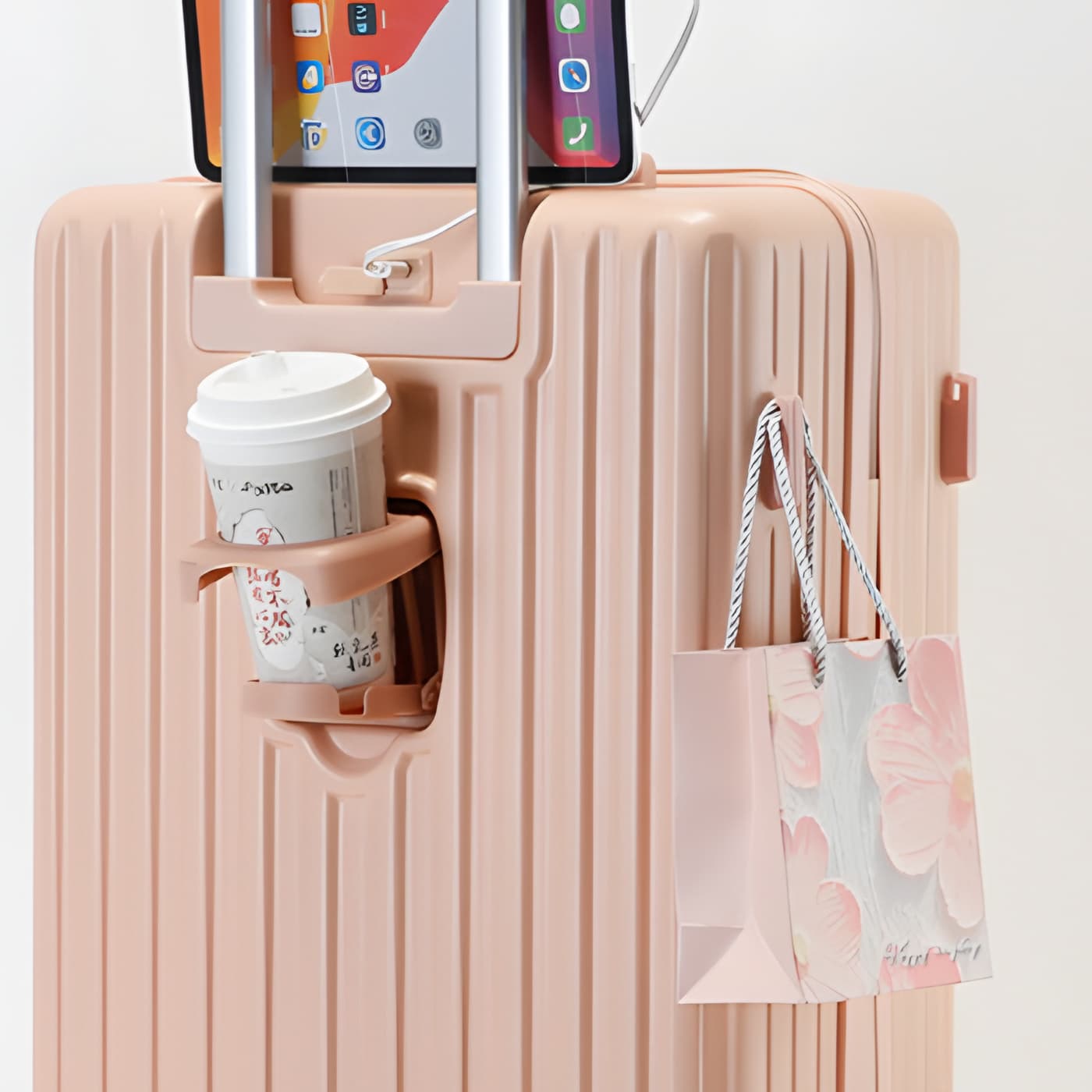 Camel Mountain Alicante 20 inch Carry-On Suitcase with Cup Holder and USB Port, photo 6