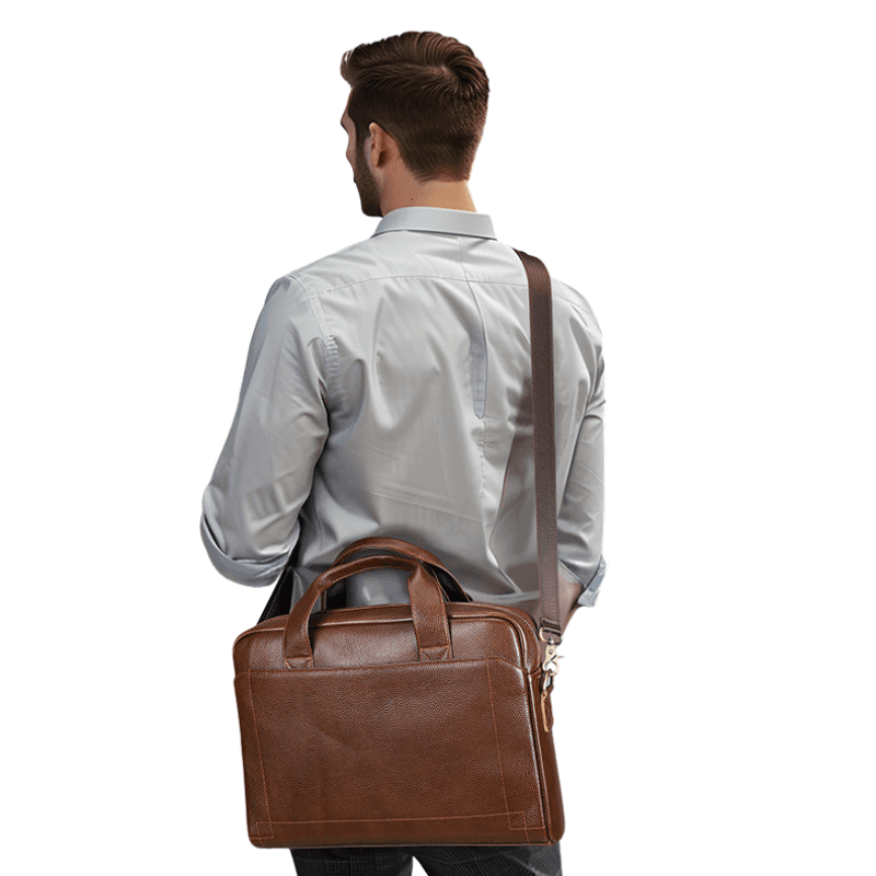 Quirvex™ Prestige 14" Genuine Leather Laptop Bag, photo 3