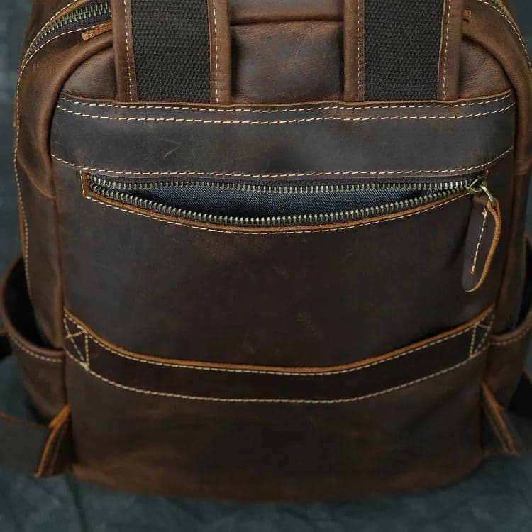 JourneyLite Prestige Crazy Horse Leather Laptop Backpack, photo 12