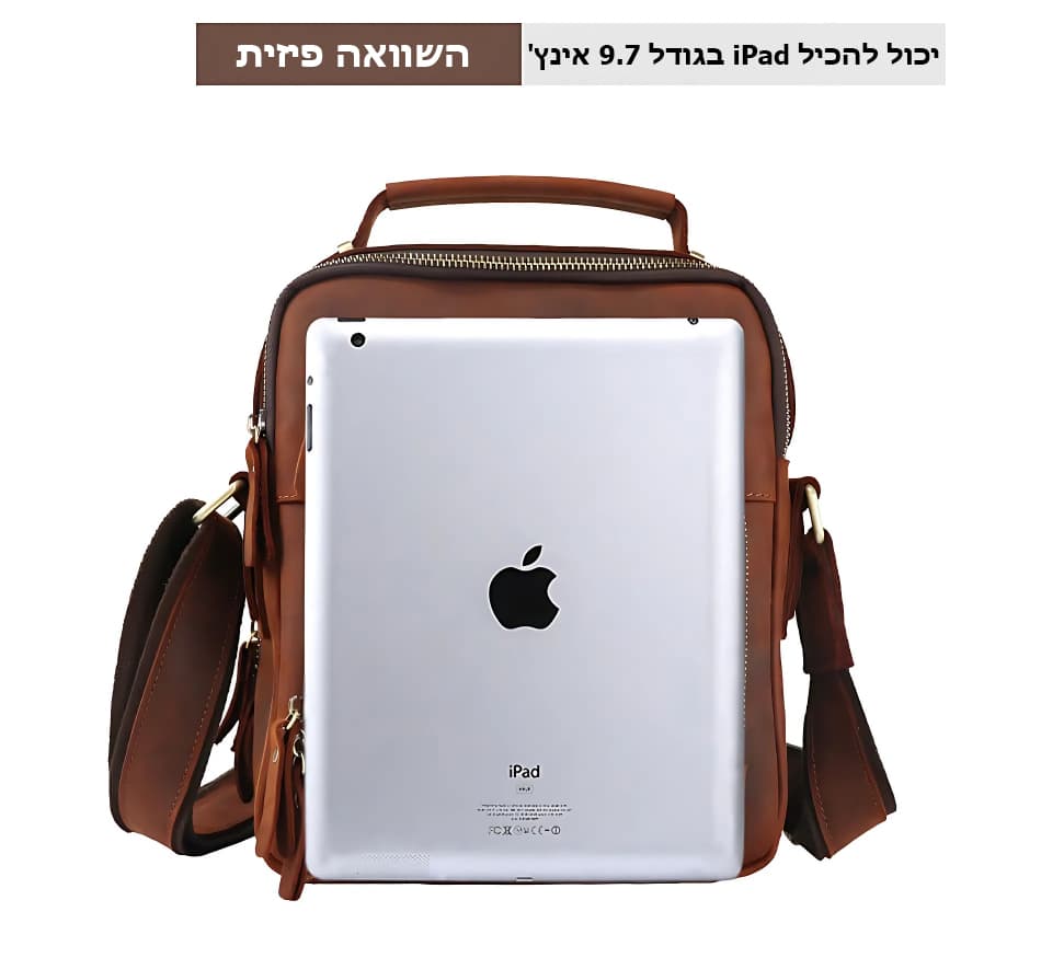 Cop™ Pro Genuine Leather Crossbody Bag for 9.7" iPad, photo 6