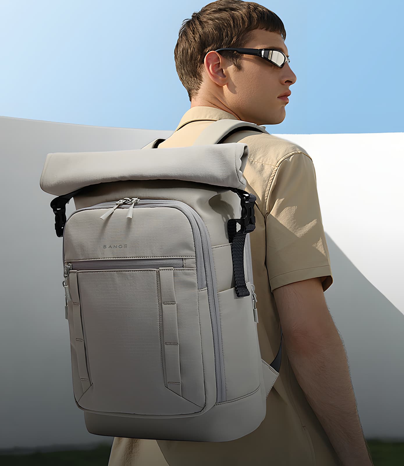 Vicenza Roll-Top Laptop Backpack, Expands 17 to 24 L, photo 7