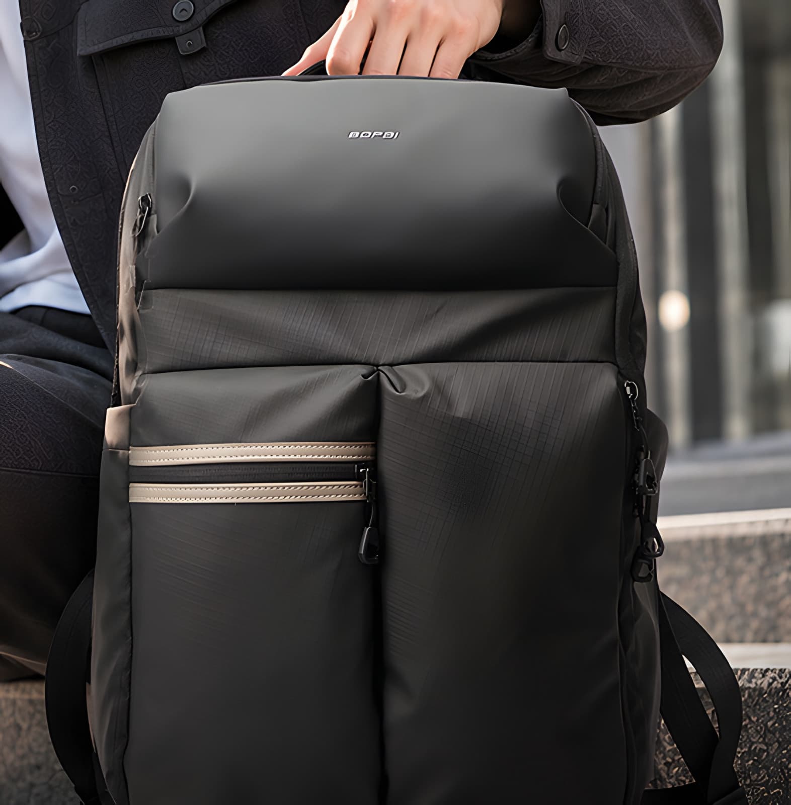 Parma Men's Laptop Backpack with Spring Shoulder Straps, photo 2