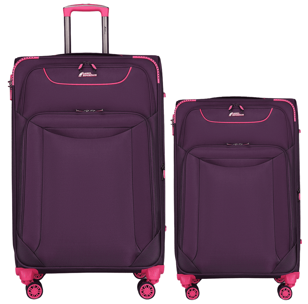 Camel Mountain Titan 20 and 24 inch Two-Piece Suitcase Set