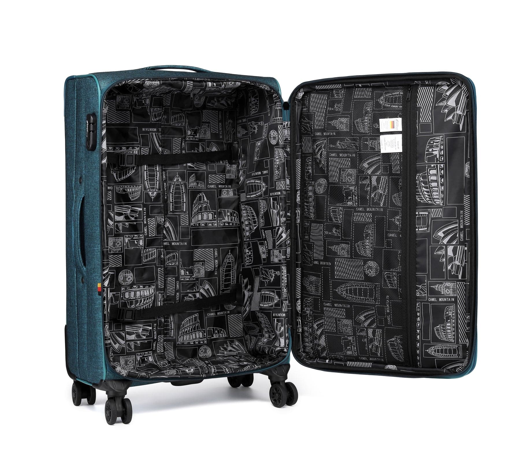 Camel Mountain Platinium Four-Piece Expandable Softshell Suitcase Set, 20 to 32 inch, photo 16