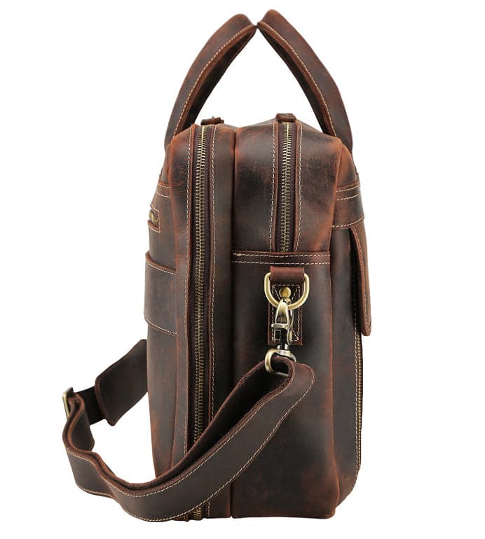 The Glide Pro 20L Genuine Leather Laptop Briefcase, 17", photo 14
