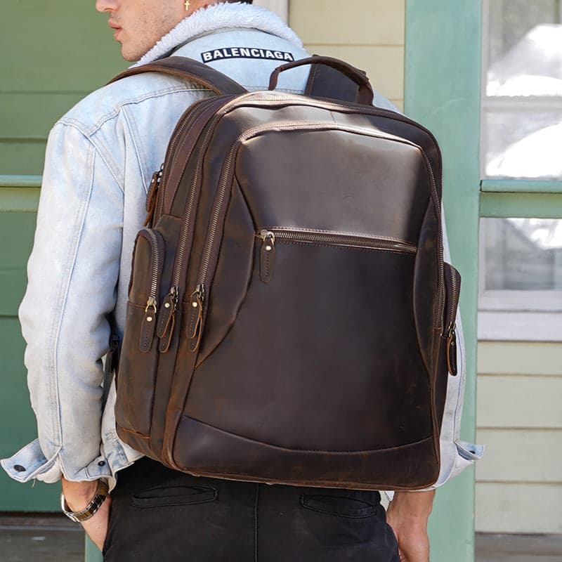 The Anchovie Pro 40L Genuine Leather Laptop Backpack, 17", photo 13